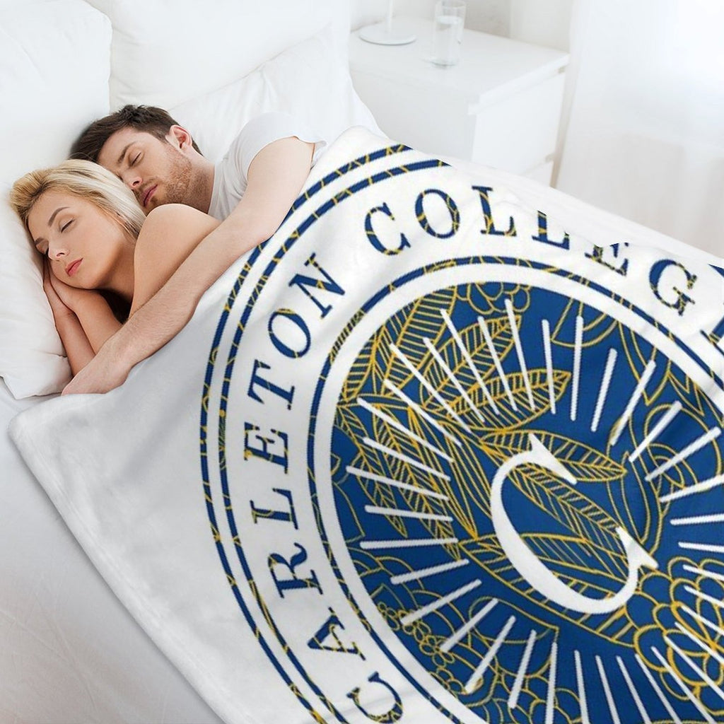 Carleton College Blooms Travel-friendly Throw Blanket
