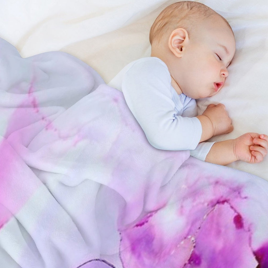 Purple Ink II Velvety-soft Throw Blanket