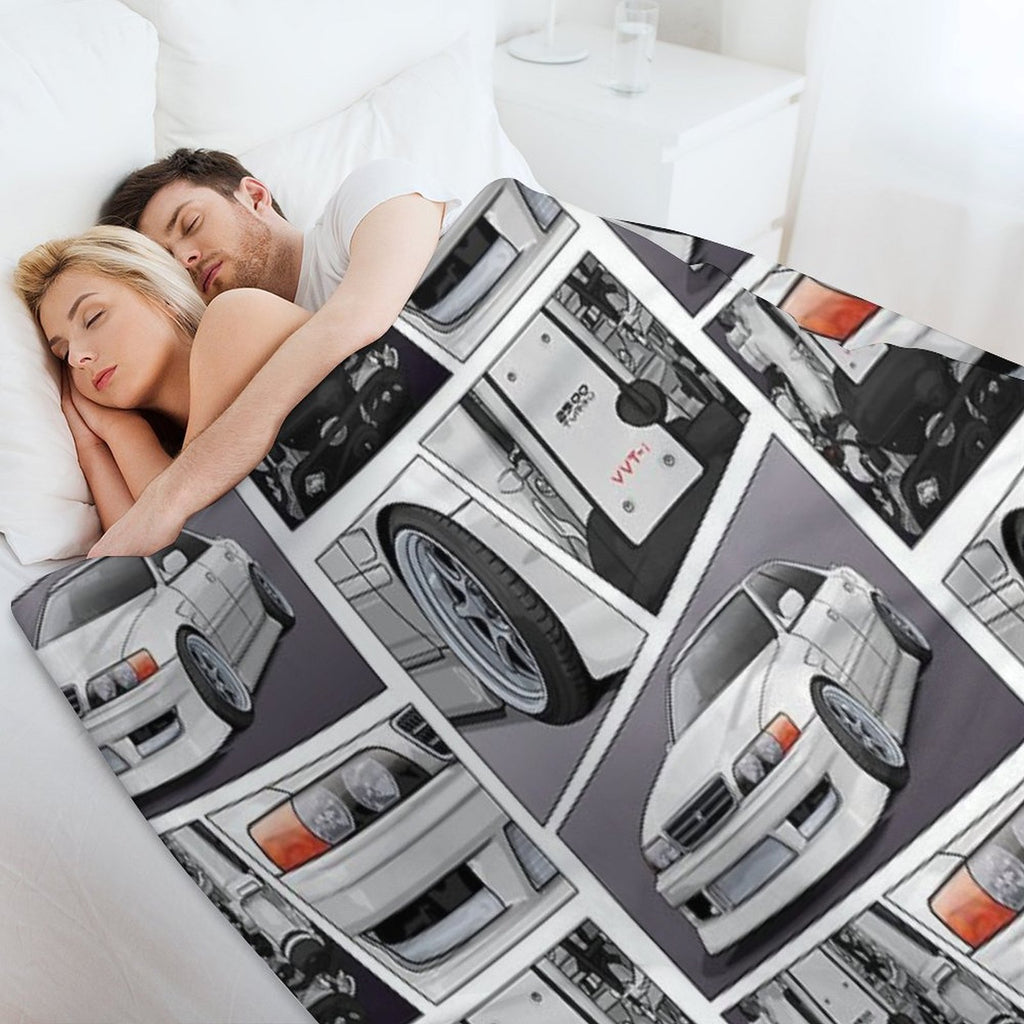 Chaser Jzx100 X 1Jz Engine Sustainable Throw Blanket