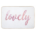 Lovely in Pink Watercolor  Eco-Friendly Bath Mat