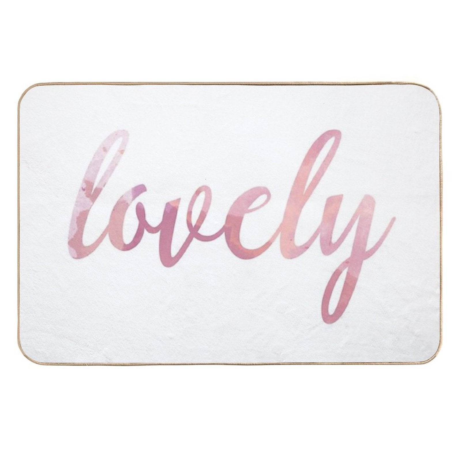 Lovely in Pink Watercolor  Eco-Friendly Bath Mat