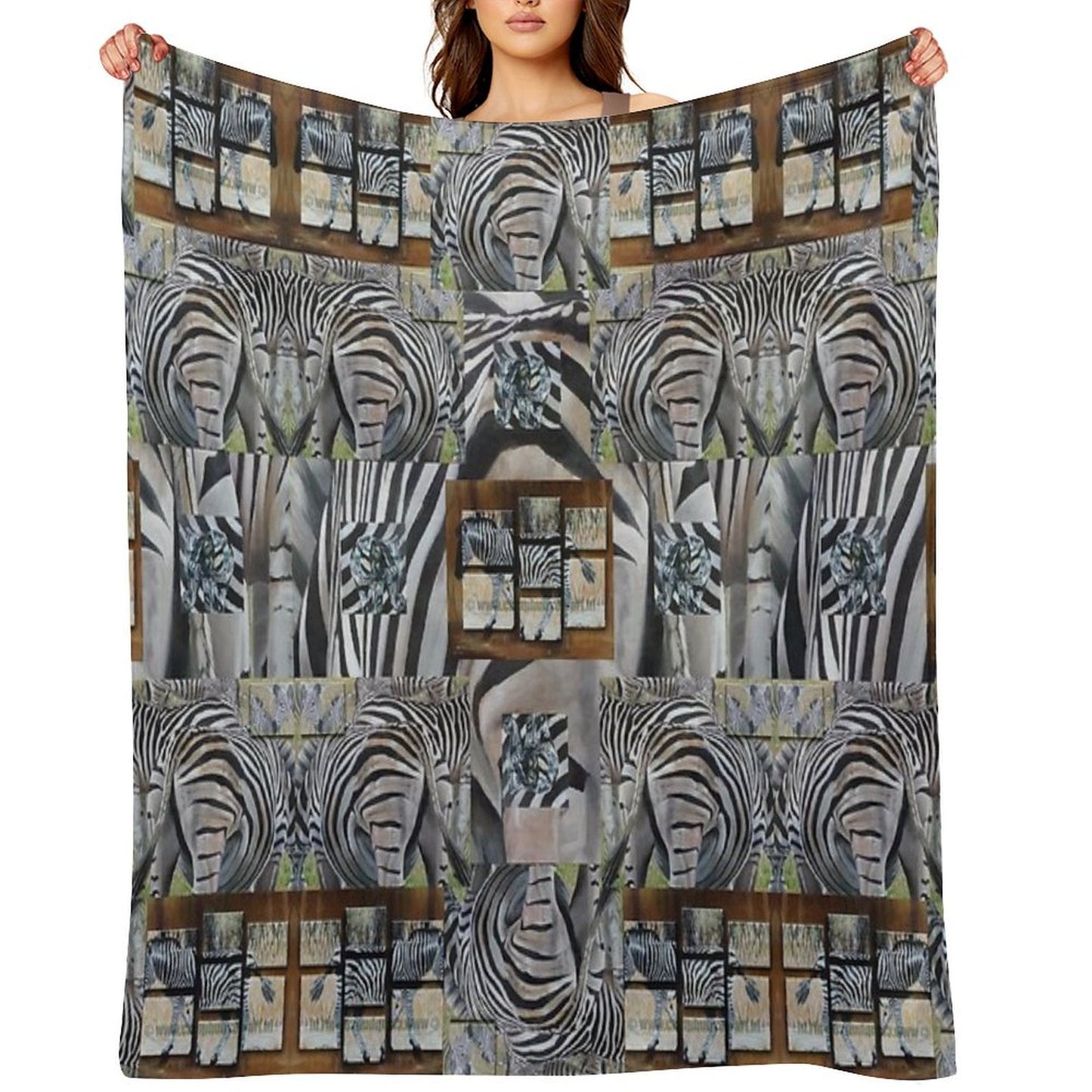Zebra Pattern Gift-ready Throw Blanket