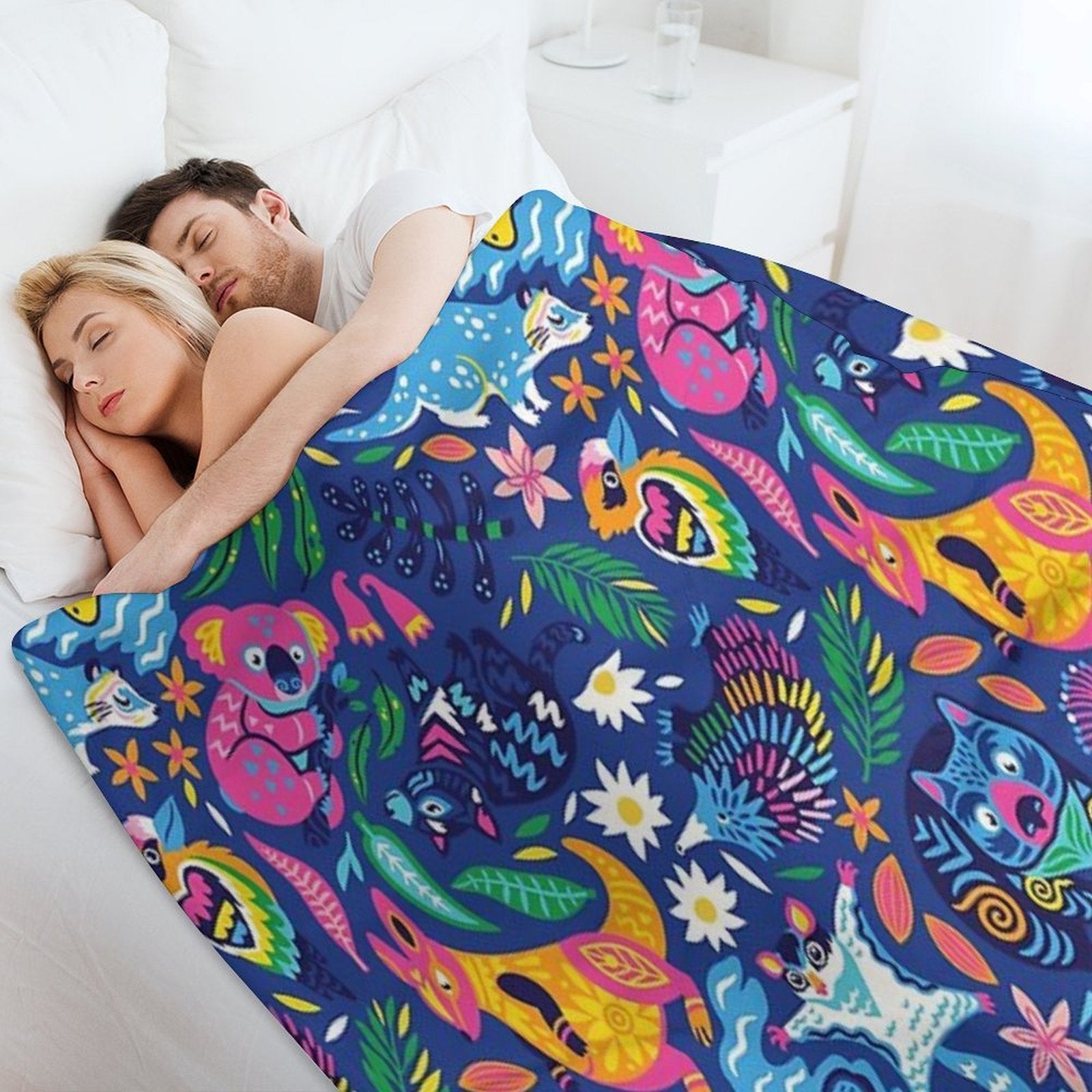 Decorative Australian Animals Velvety-soft Throw Blanket