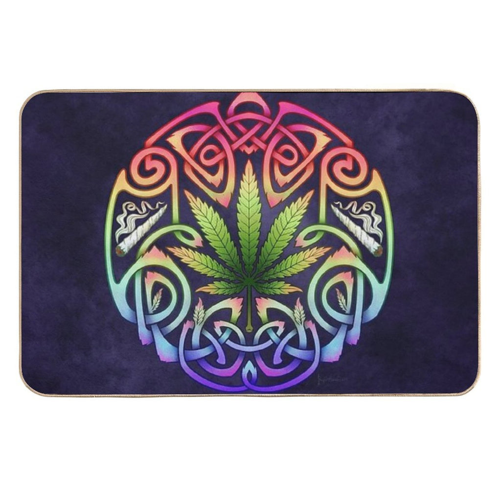 Celtic Cannabis Smokes Durable Bath Mat