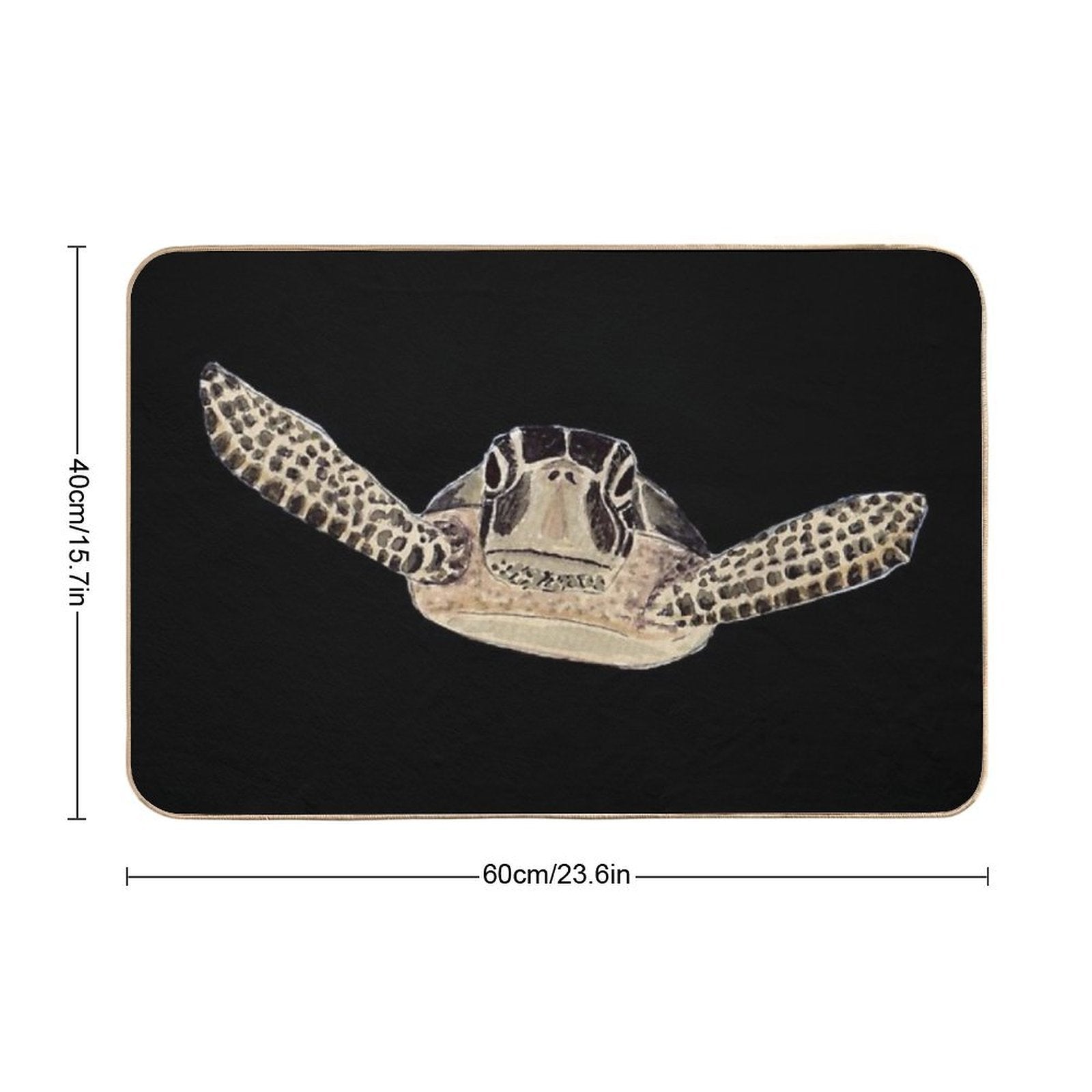 Sea Turtle 2  Easy Maintenance Bath Mat