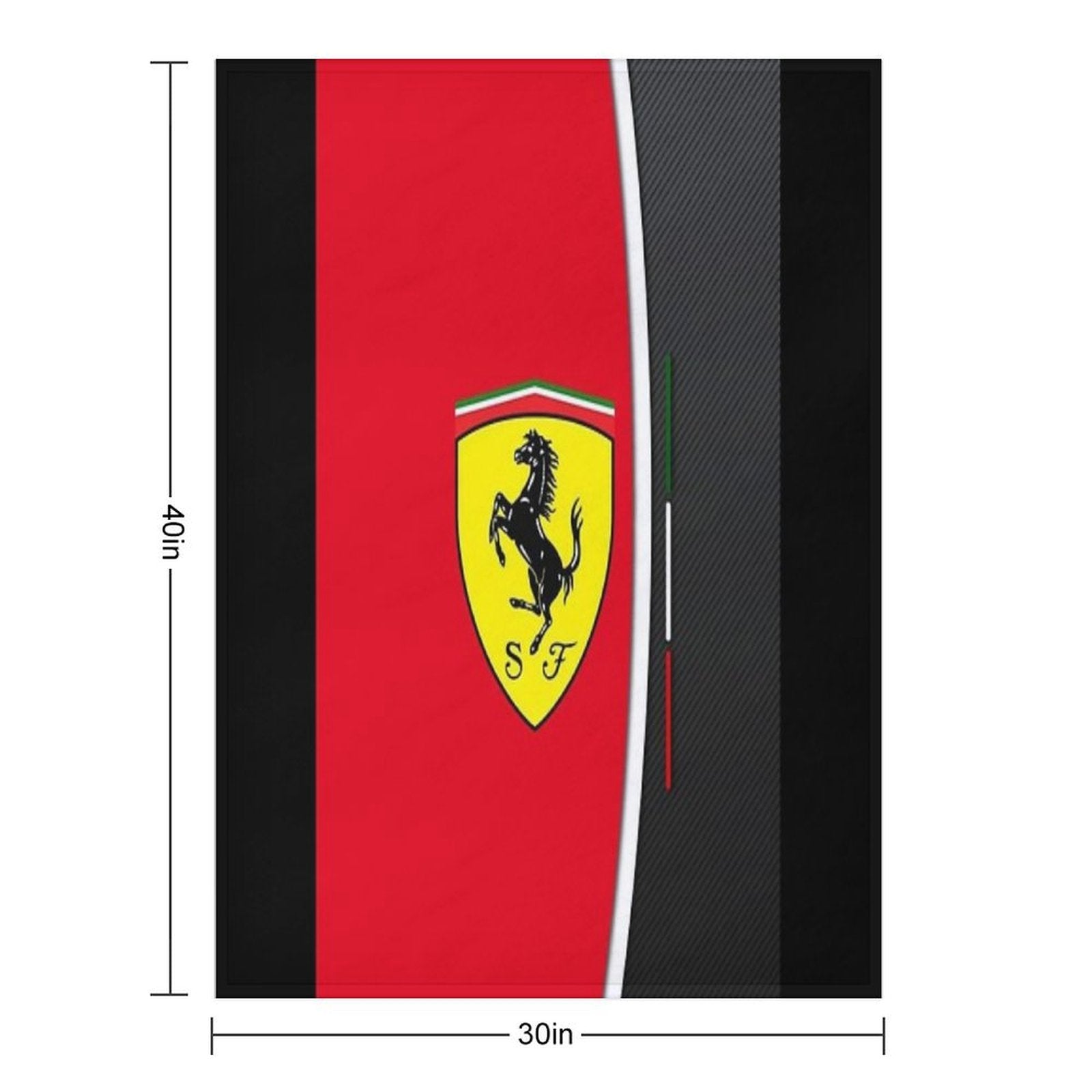 Best Logo SF Black And Red Plush Throw Blanket