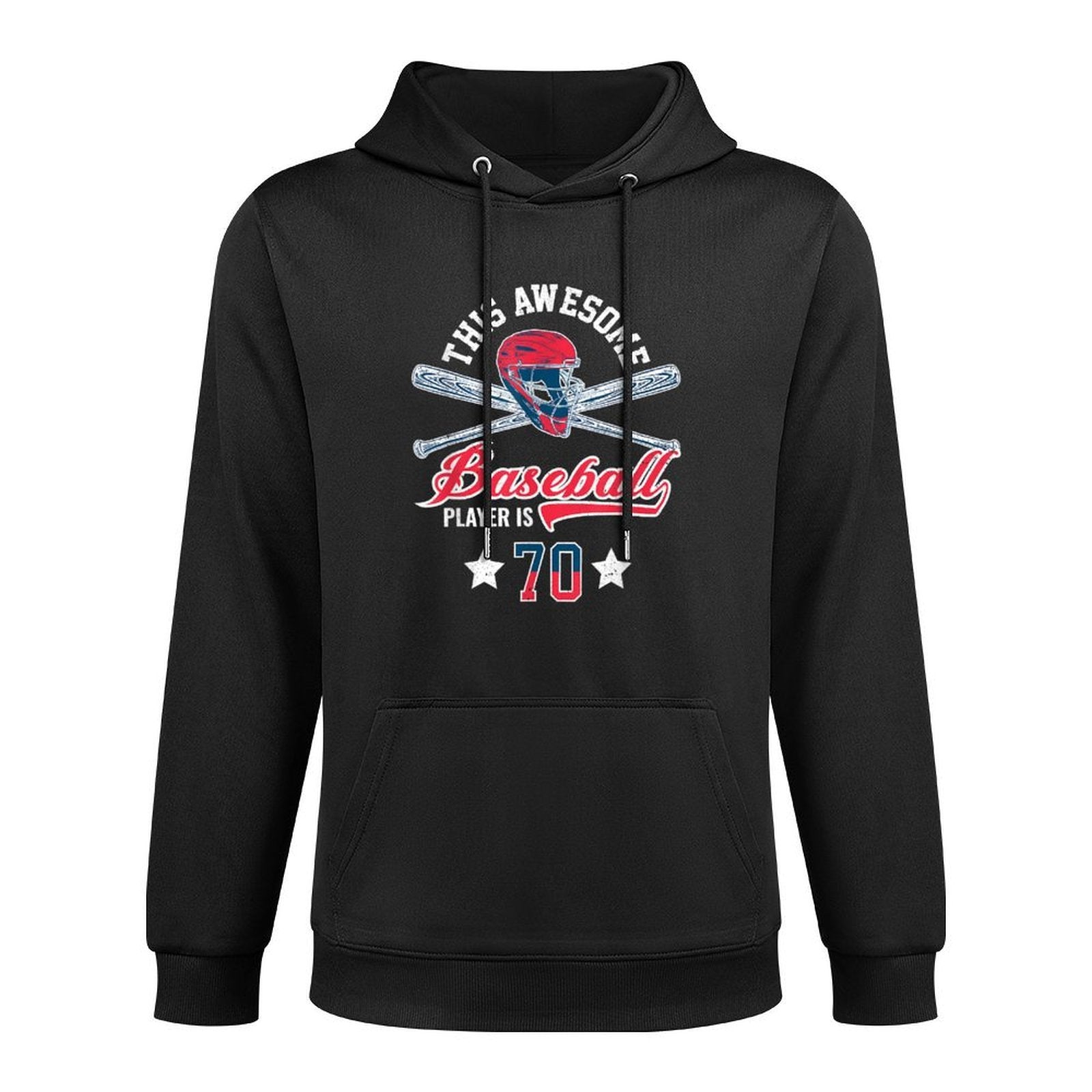 Mens Awesome American Baseball Player 70th Birthday All-Day Comfort Hoodie