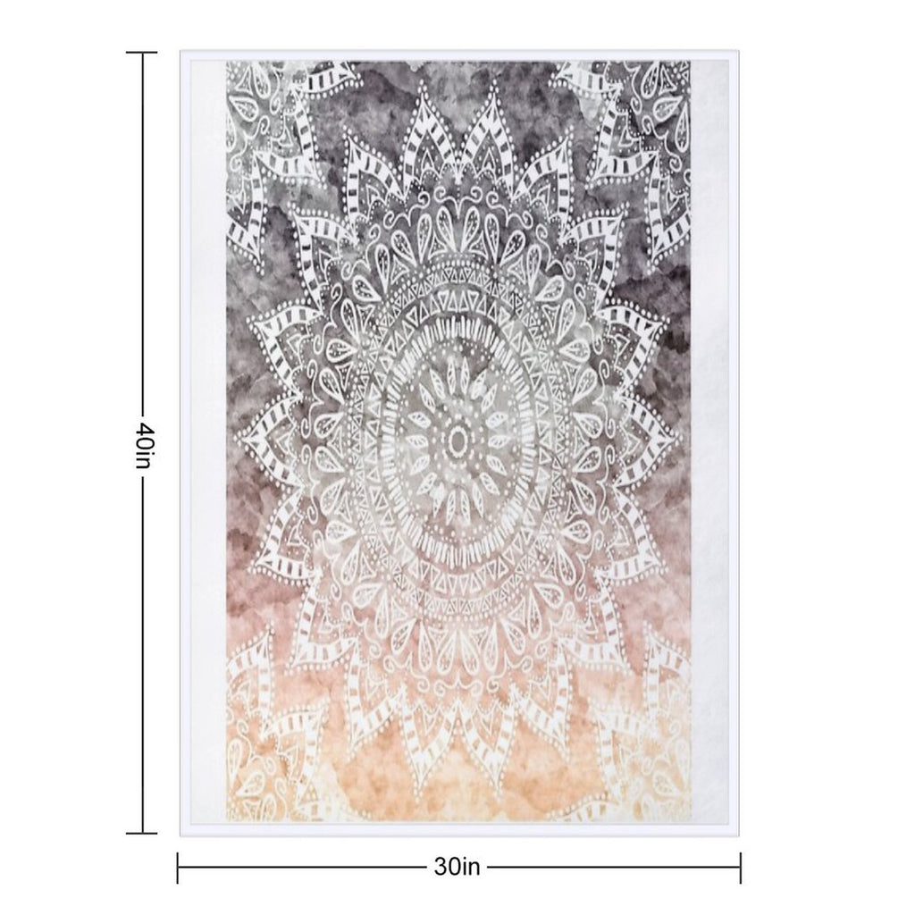 BOHEMIAN HYGGE MANDALA Durable Throw Blanket