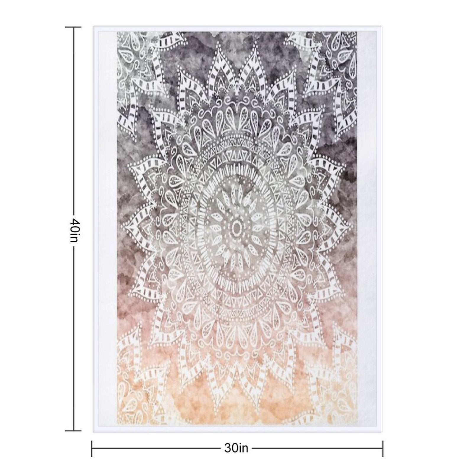 BOHEMIAN HYGGE MANDALA Durable Throw Blanket