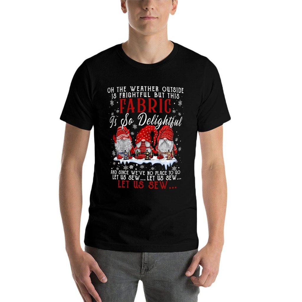 Let Us Sew Three Gnomes Sewing Quilting Christmas  Quick-drying T-Shirt