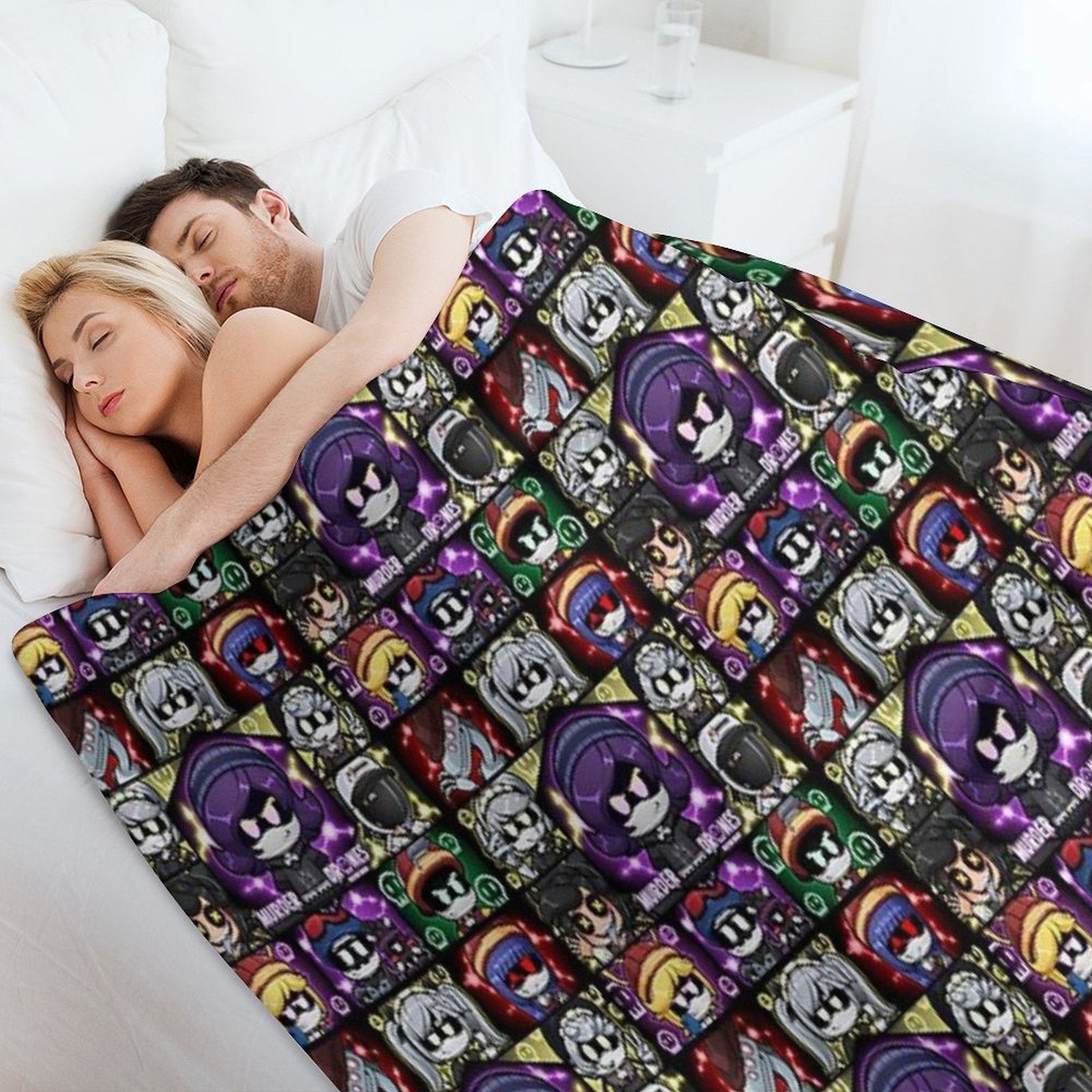 Murder Drones Fanart Chibis Durable Throw Blanket
