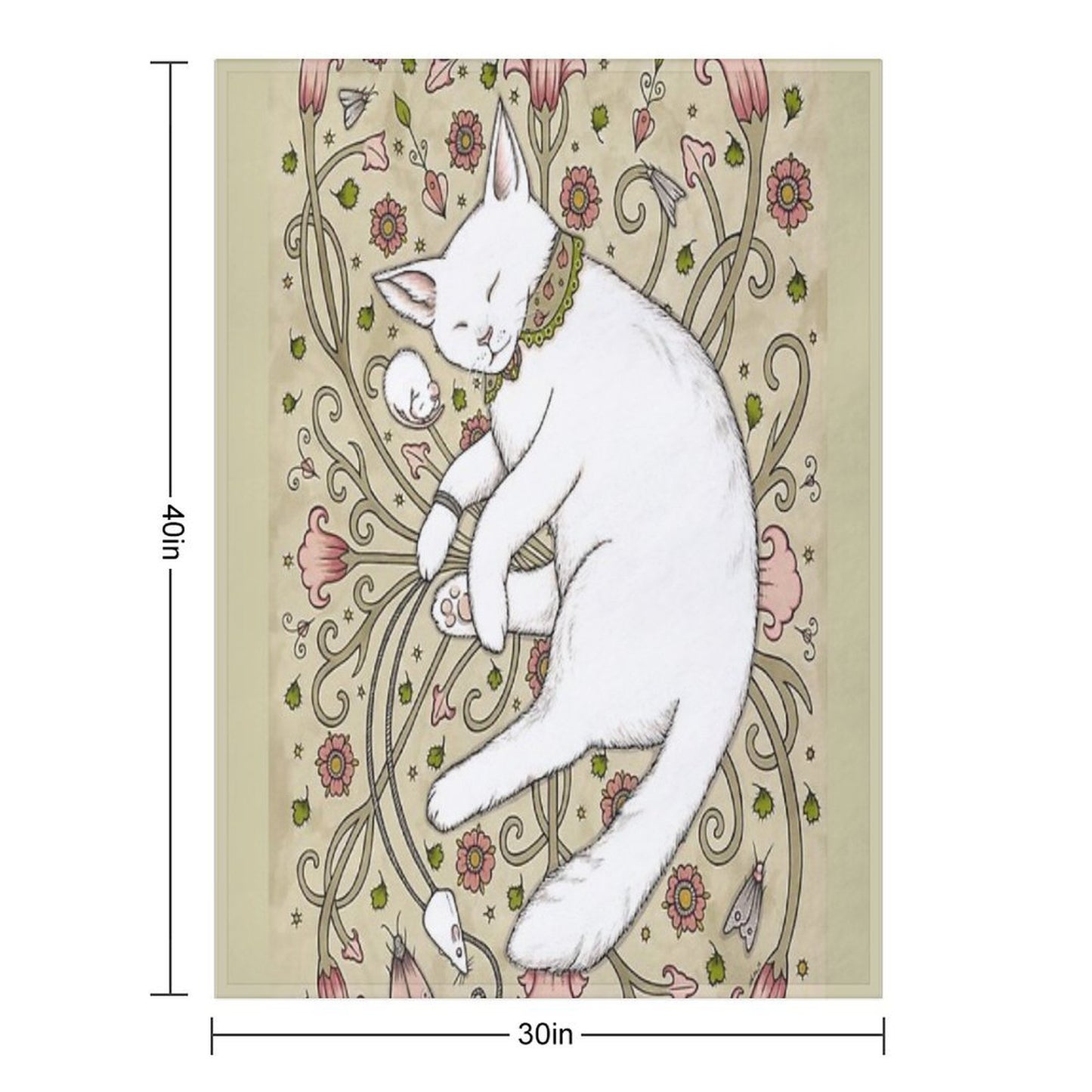 Mice And Moths Plush Throw Blanket