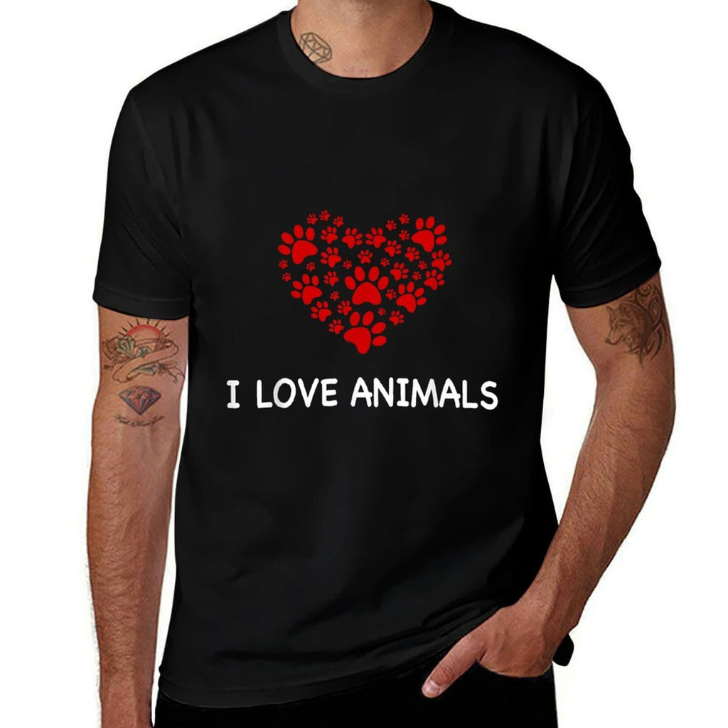 I Love Animals, Animals Are Friends Too  Slim-fit Cut T-Shirt