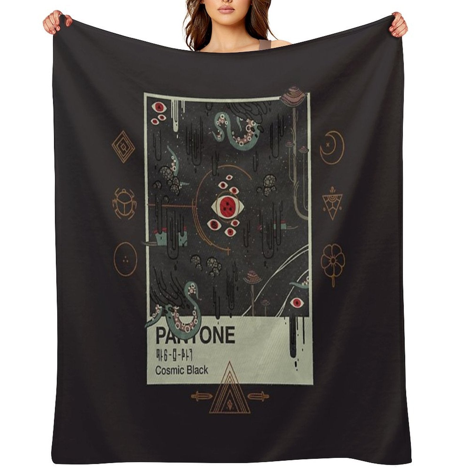 Cosmic Black Sustainable Throw Blanket