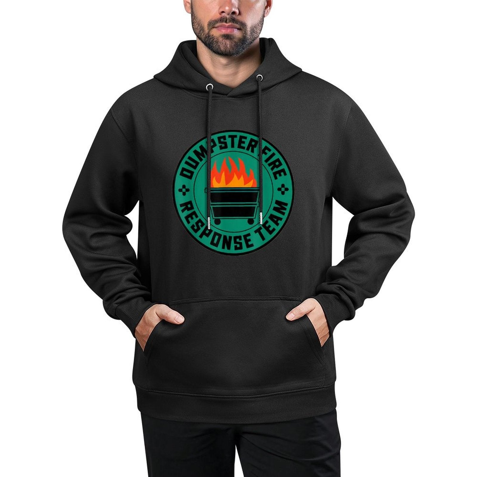 Dumpster Fire Response Team Funny Office Humor Meme Shape Retention Hoodie
