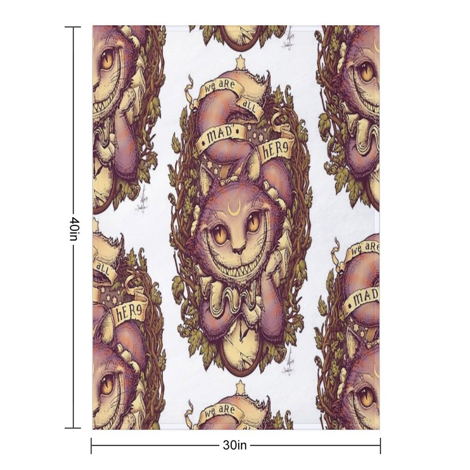 CHESHIRE CAT Gift-ready Throw Blanket