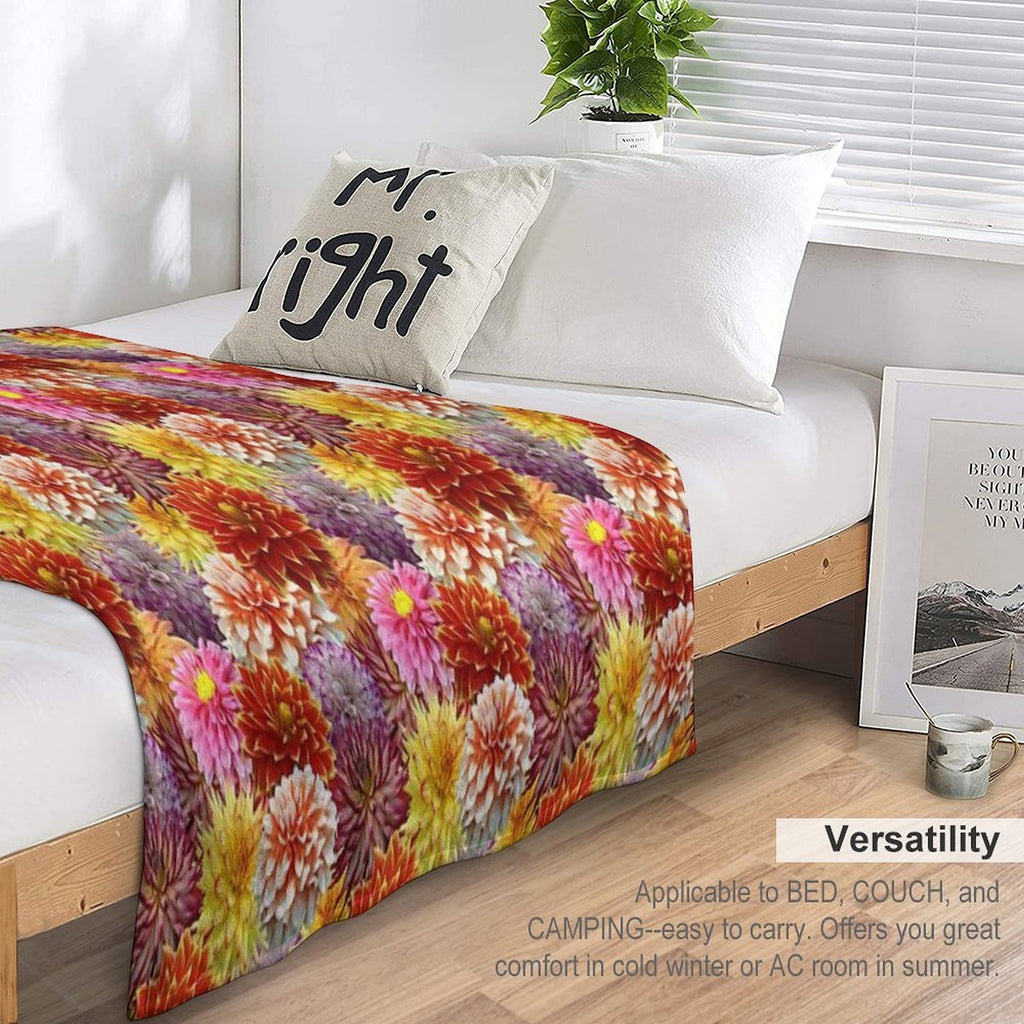 Dahlia Deluge Shrink-resistant Throw Blanket