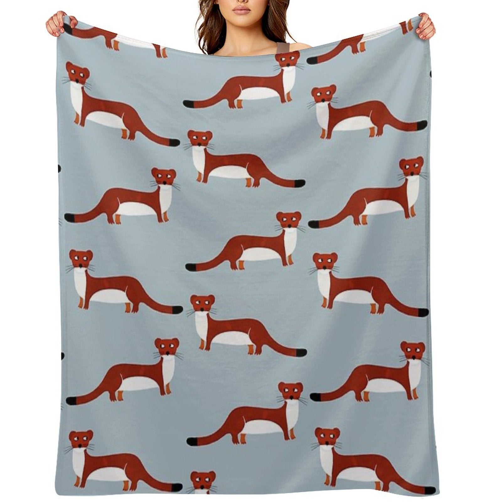 Weasel Compact Throw Blanket
