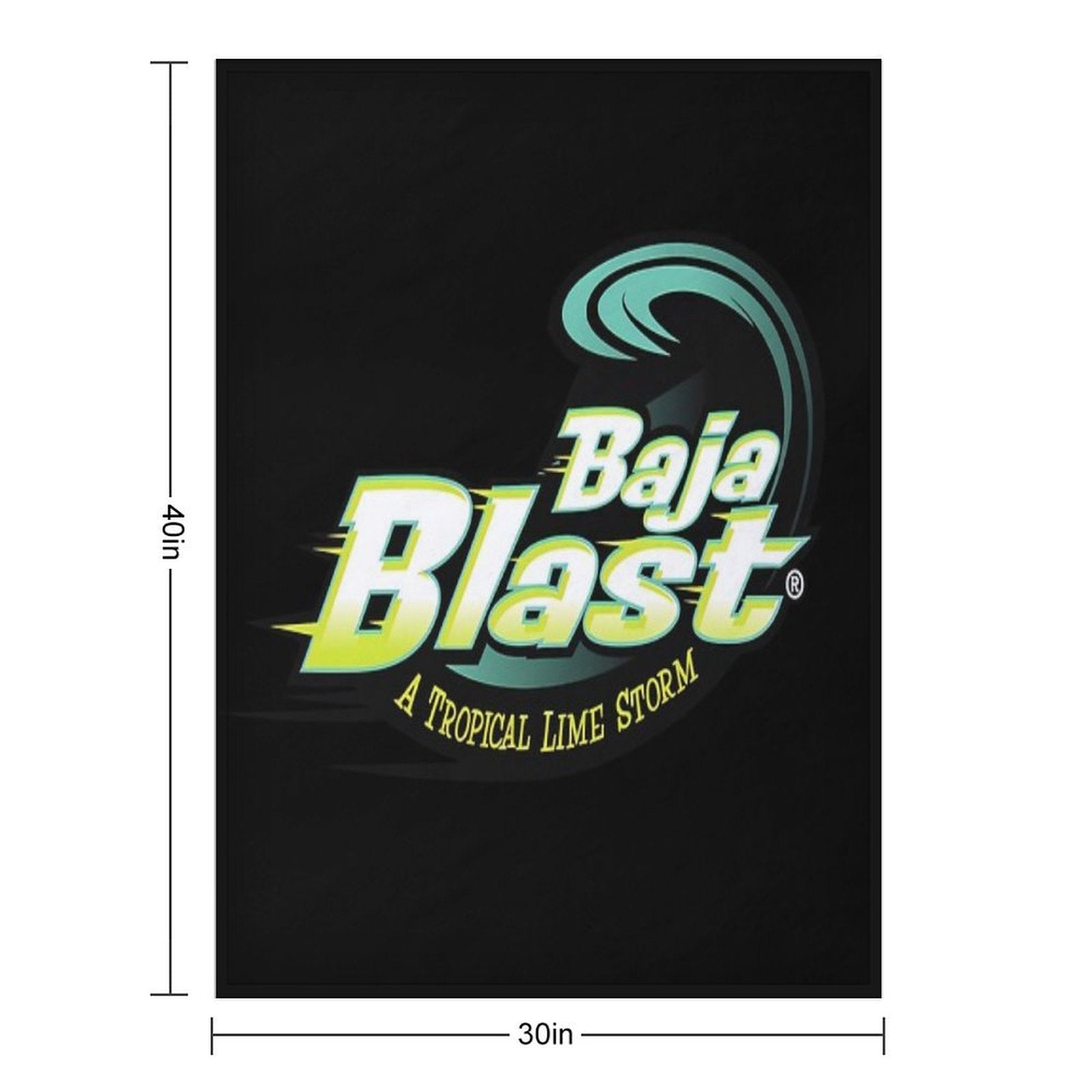 Baja Blast Plain Logo Compact Throw Blanket