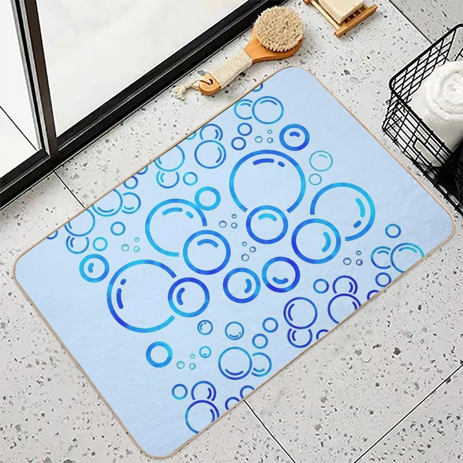 Bubble Blues  Anti-Trip Bath Mat