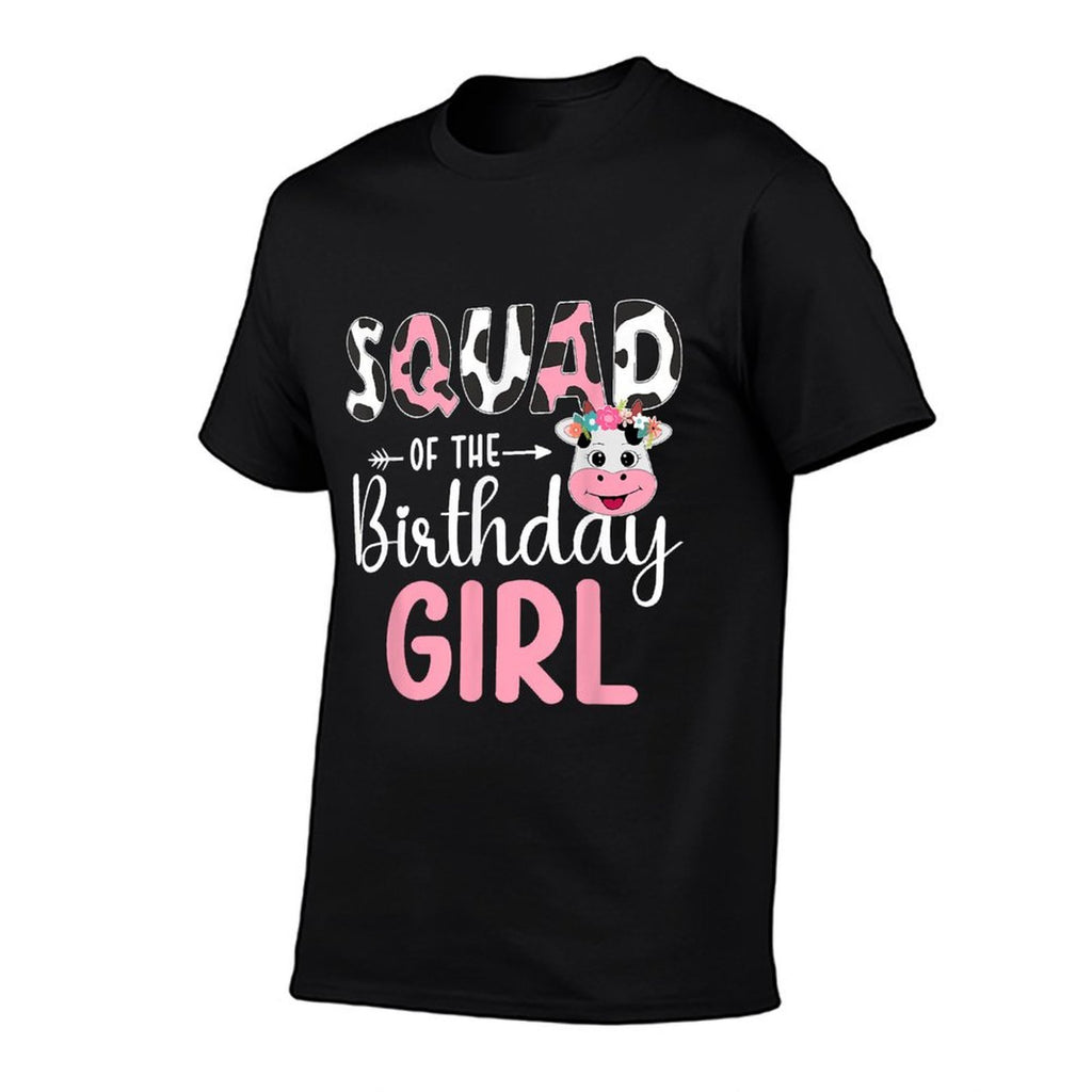 Squad Of The Birthday Girl Farm Cow 1 St Birthday Girl  Wrinkle-resistant T-Shirt