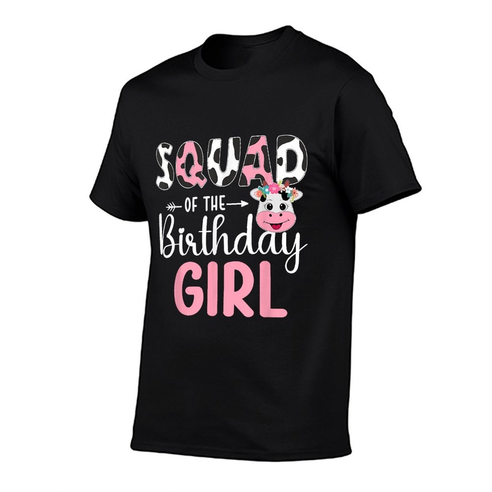 Squad Of The Birthday Girl Farm Cow 1 St Birthday Girl  Wrinkle-resistant T-Shirt
