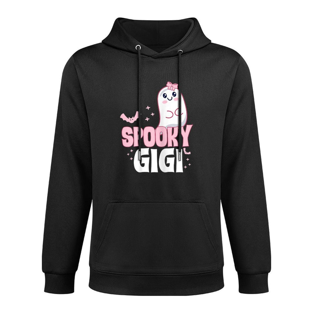 Womens Spooky Gigi Family Cute Pink White Ghost Boo Halloween Nana Easy Care Hoodie