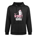 Womens Spooky Gigi Family Cute Pink White Ghost Boo Halloween Nana Easy Care Hoodie