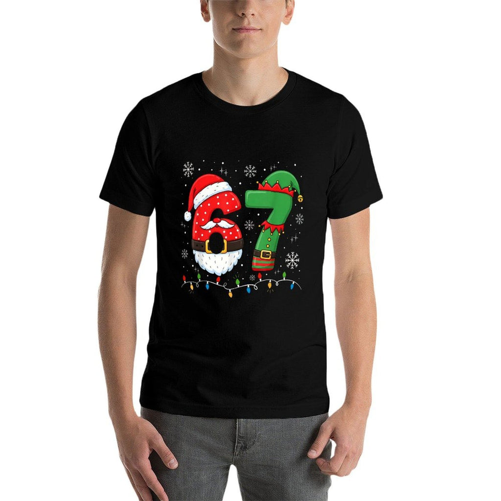 67 Christmas 6 7 Meme Pajamas Holiday Gen Alpha Slang  Breathable T-Shirt