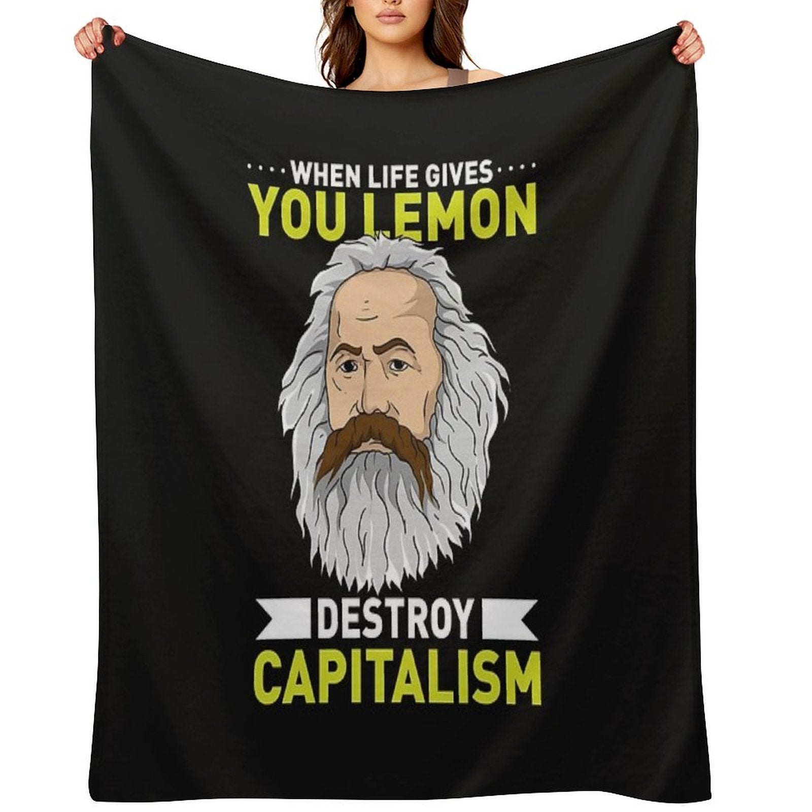 KARL MARX Destroy Capitalism Multi-functional Throw Blanket