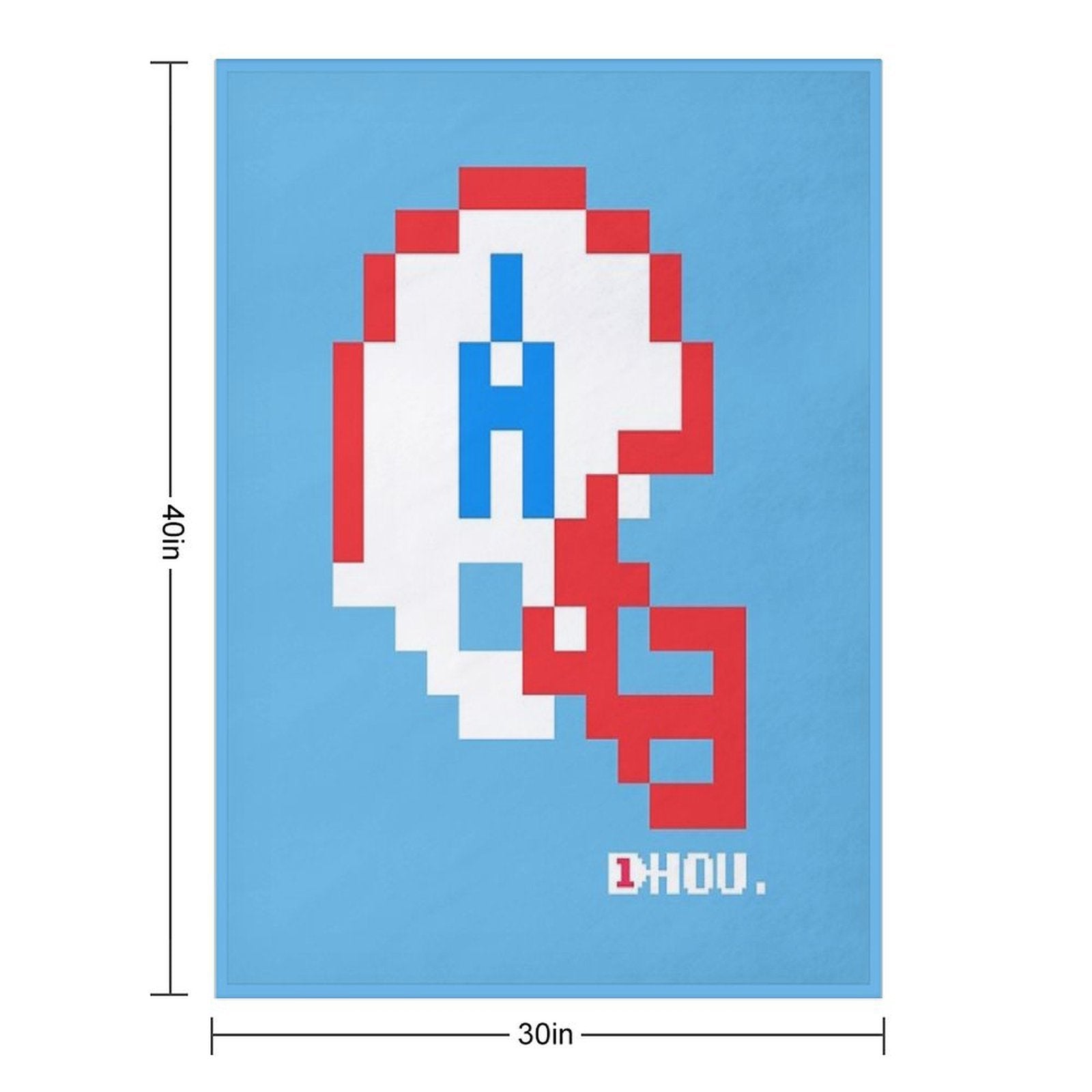 HOU Helmet - Tecmo Bowl Shirt Eco-conscious Throw Blanket