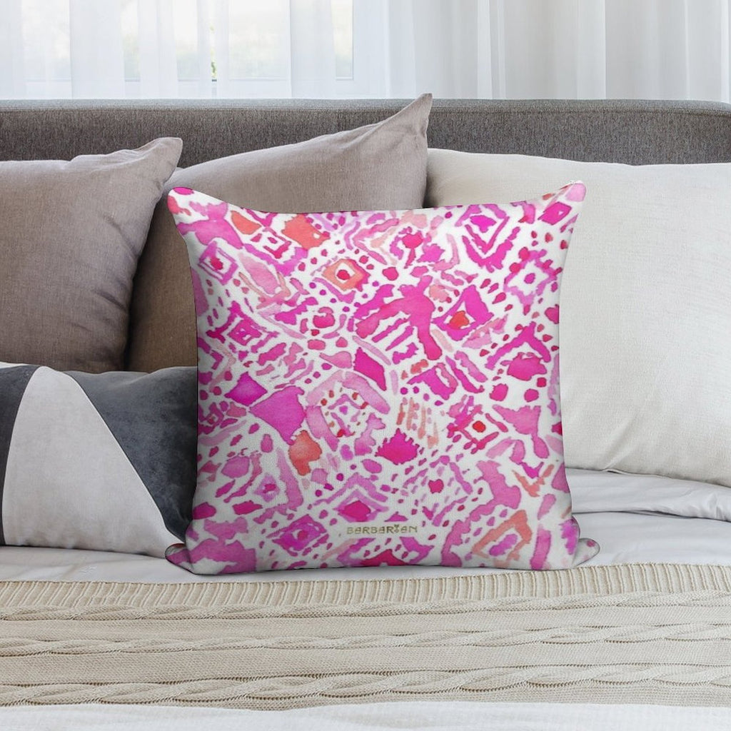Cute Geometric Pink Soft Ultra-Soft Texture Throw Pillow
