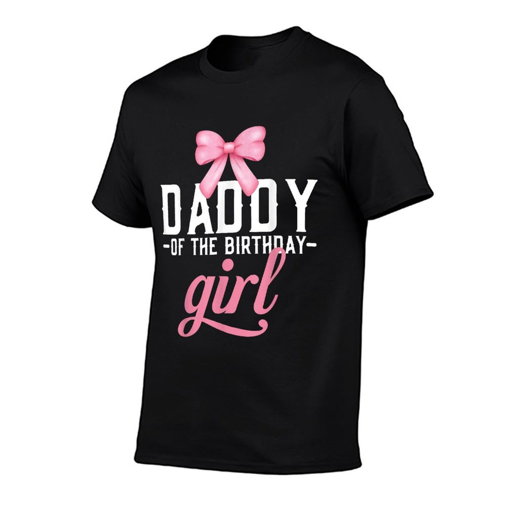 Daddy Pink Bow Birthday Girl Daddy Of The Birthday Pink Girl  Easy-care T-Shirt