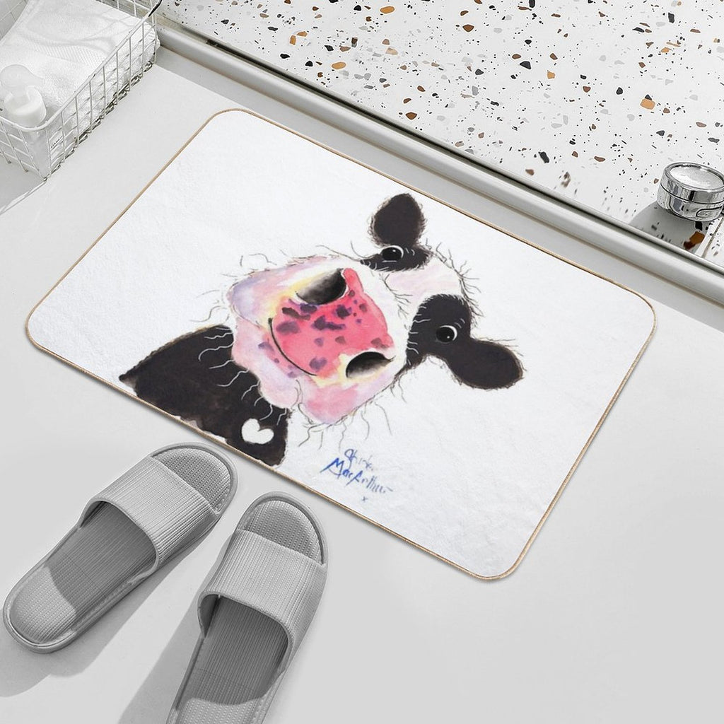 CoW PRiNT, ANiMaL PRiNT ' ARTHuR ' BY SHiRLeY MacARTHuR  Long-Lasting Bath Mat