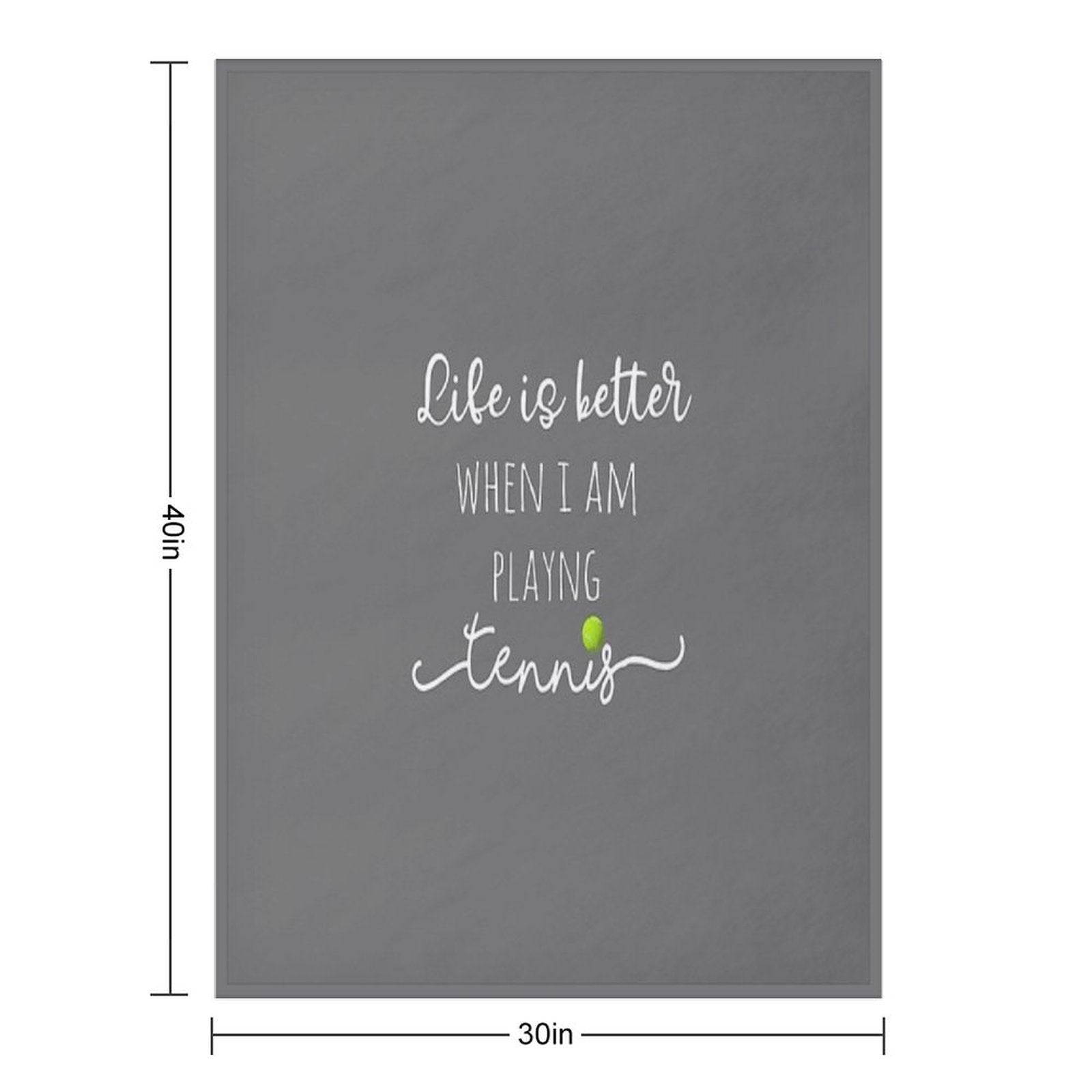 Top Fun Life Is Better with Tennis Design Gift-ready Throw Blanket