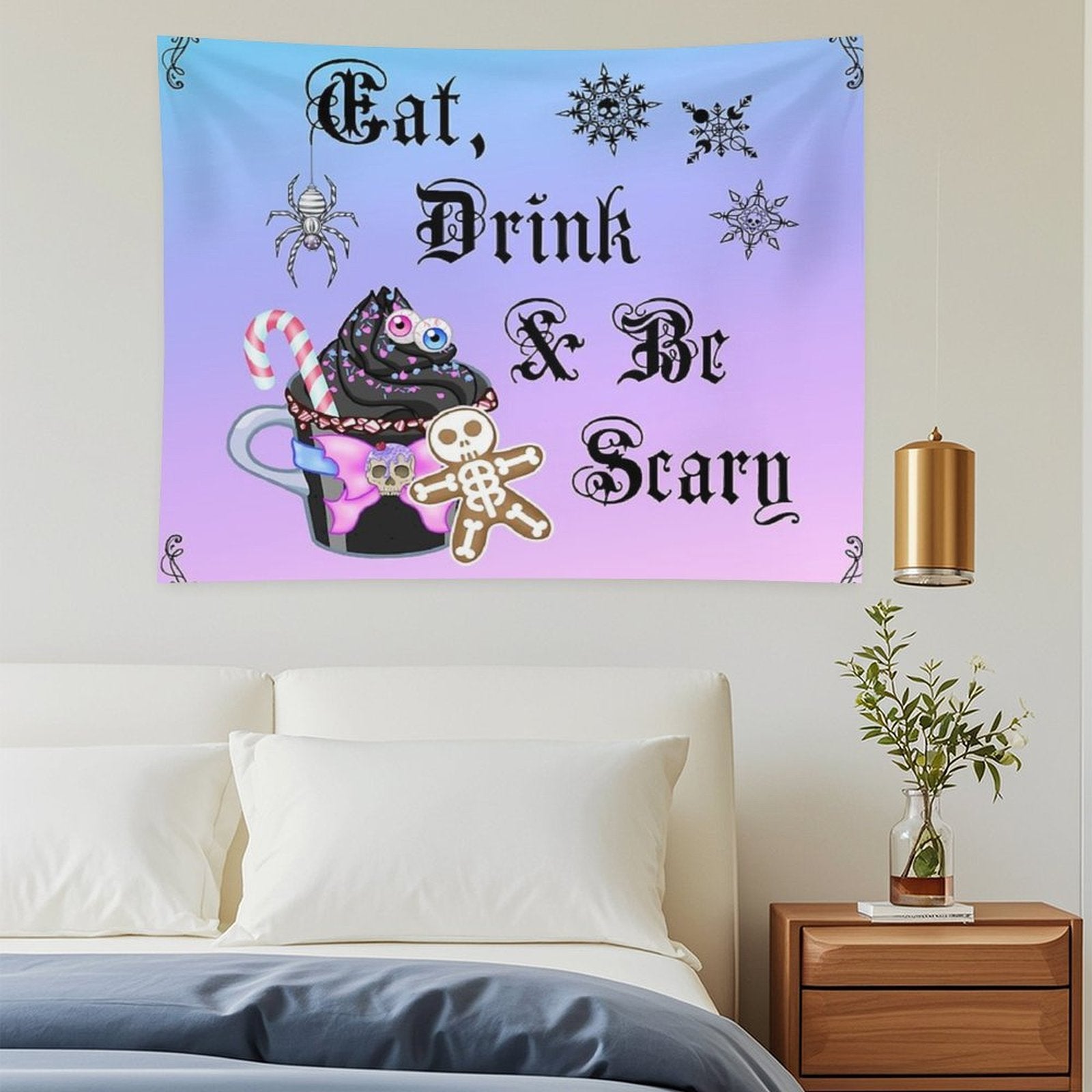 Eat, Drink & Be Scary (Hexmas) Tapestry