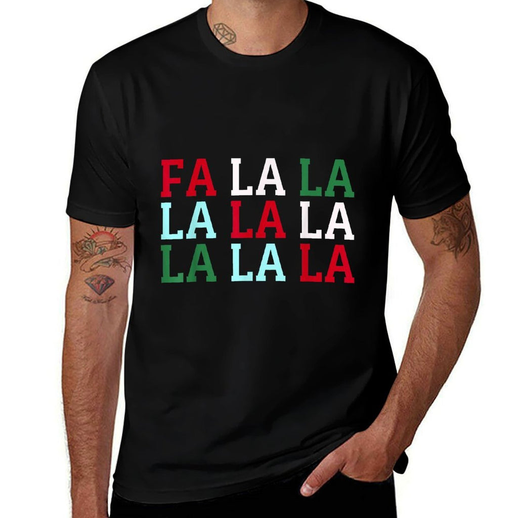 Christmas Womens Mens Holiday Fun Christmas FA La La La La  Summer-ready Fabric T-Shirt