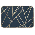 Classic Dark Blue Gold Geo #1 #geometric #decor #art  High-Traffic Bath Mat