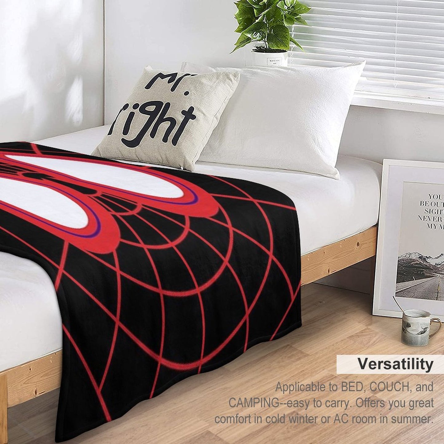 Miles Morales Eyes Eco-conscious Throw Blanket