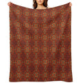 Summery Modern Design Reminiscent of The Style of Persian Carpet Patterns Lightweight Throw Blanket