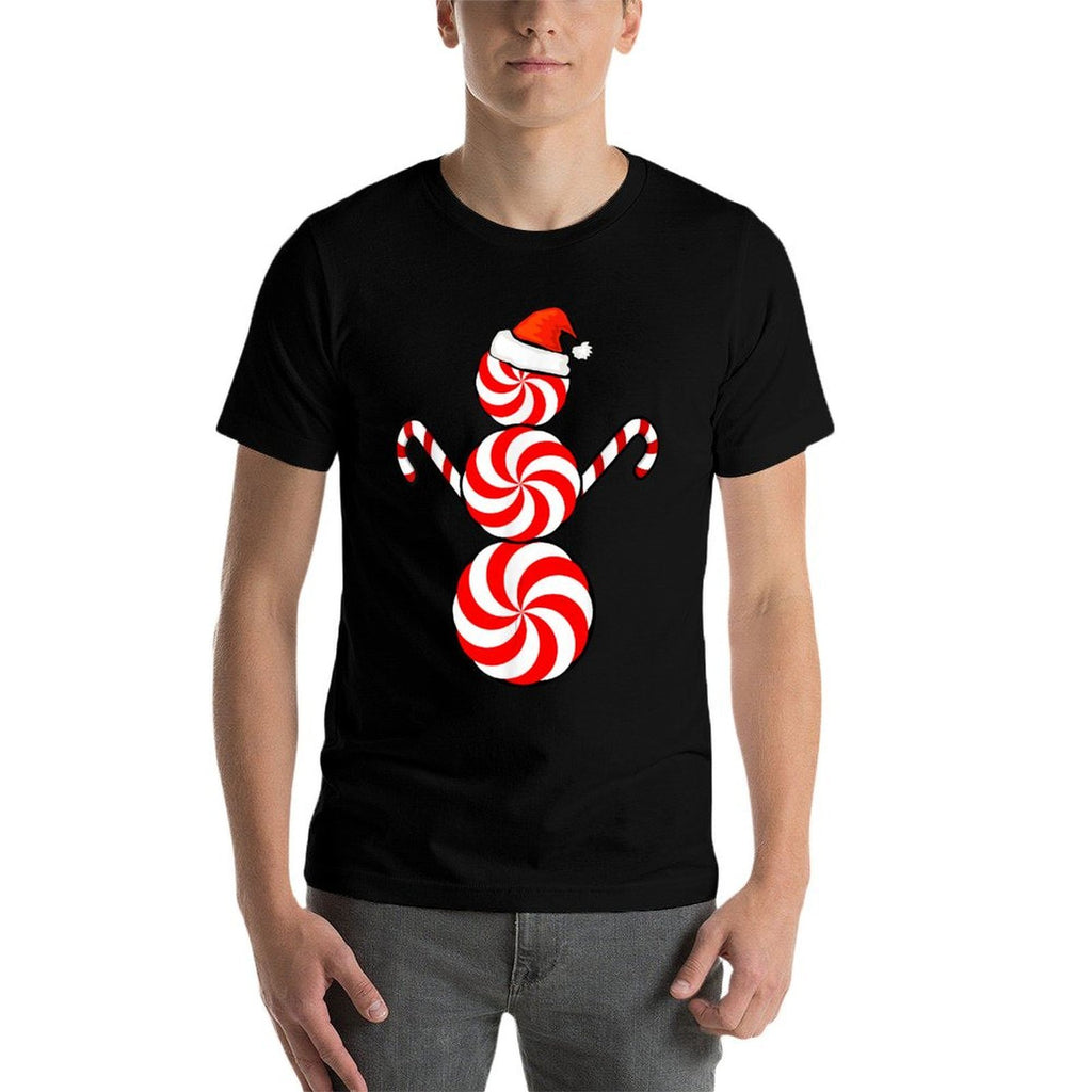 Funny Christmass Peppermint Candy Snowman  Classic T-Shirt