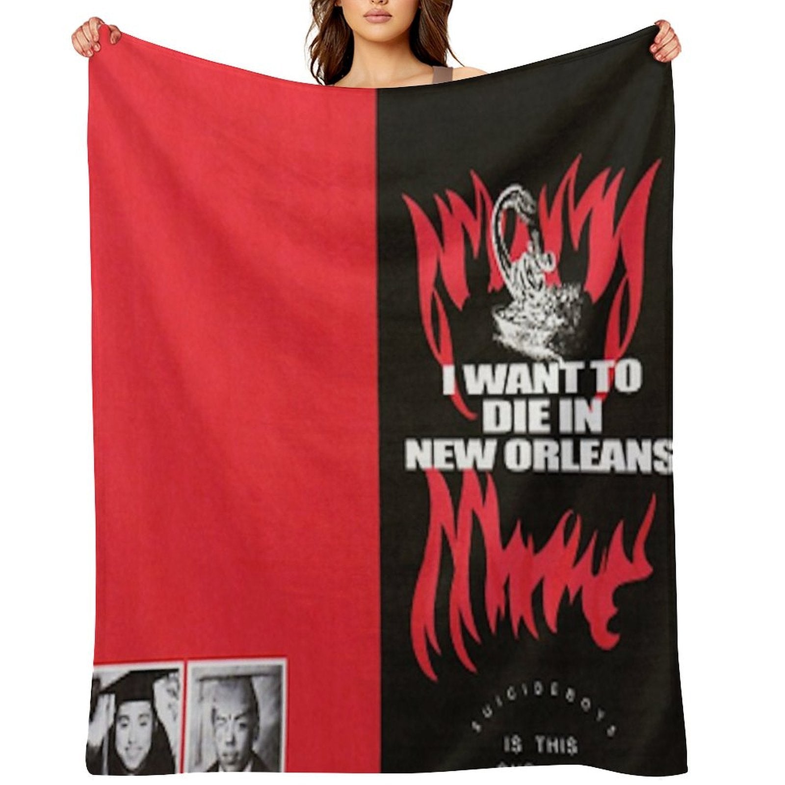 IWANTTODIEINNEWORLEANS Compact Throw Blanket