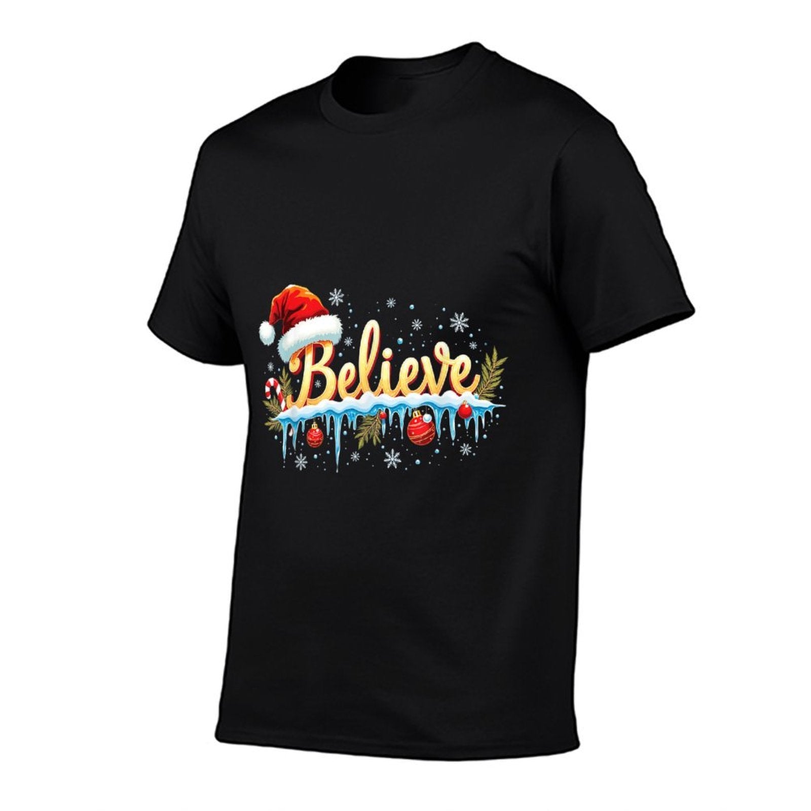 Believe In Santa Magic Winter Holiday Believe Christmas  Trendy Pattern T-Shirt