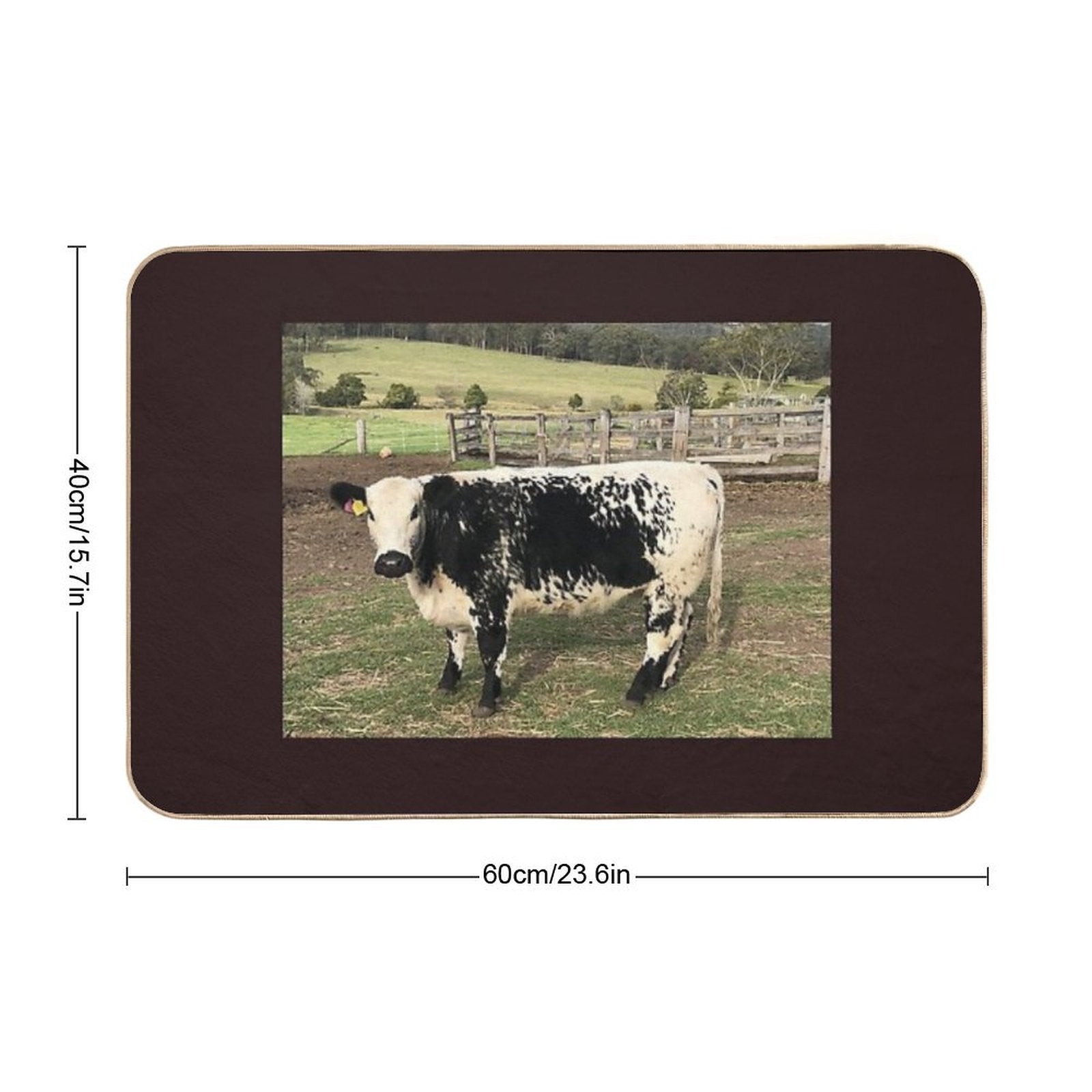 POPPY THE SPECKLE PARK COW  Slip-Resistant Bath Mat