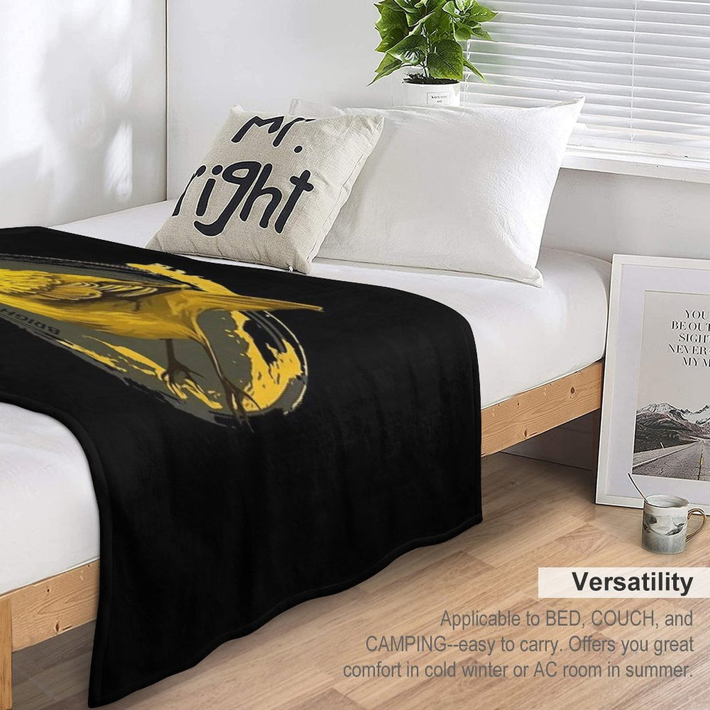 Bright Eyes Yellow Bird - Bright Eyes Easy Care Throw Blanket