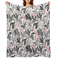 Dragon Fire Greys & Blacks Sustainable Throw Blanket