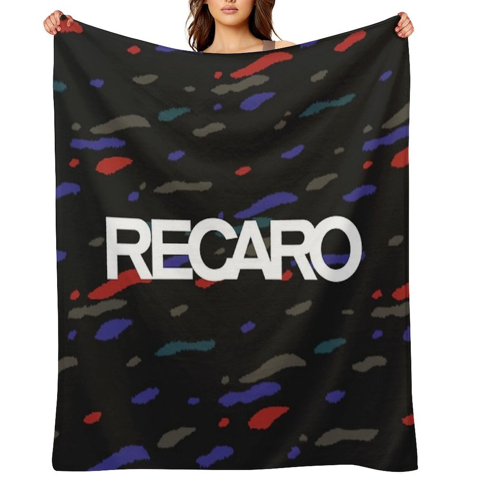 Confetti 90s Jdm Seat Pattern Logo Velvety-soft Throw Blanket