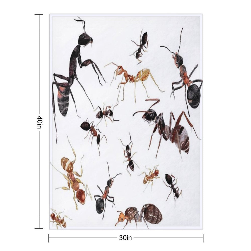 A Medley of Ants Anti-pilling Throw Blanket