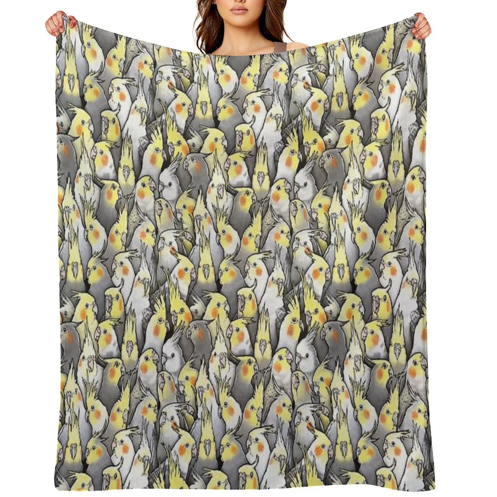 Cockatiels Galore Gift-ready Throw Blanket