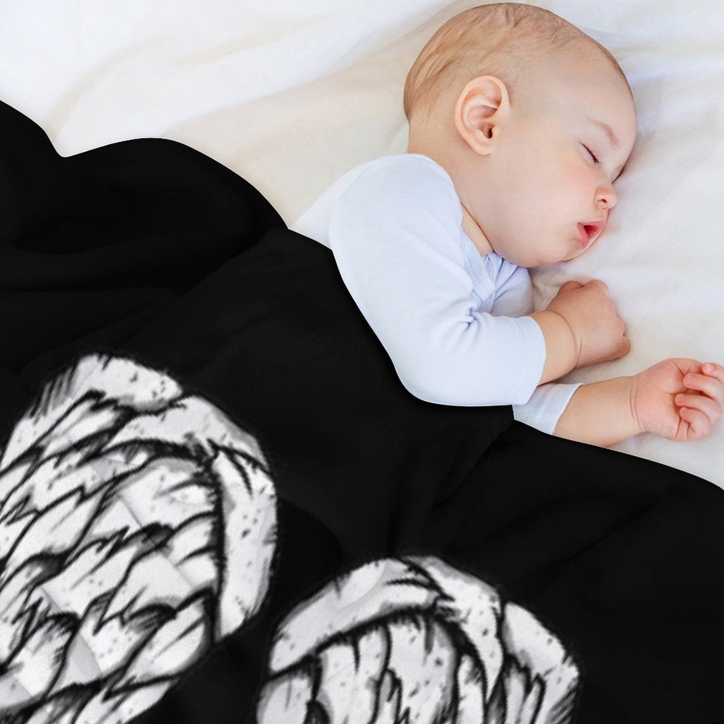 Daryl Dixon Wings - Zombie Velvety-soft Throw Blanket